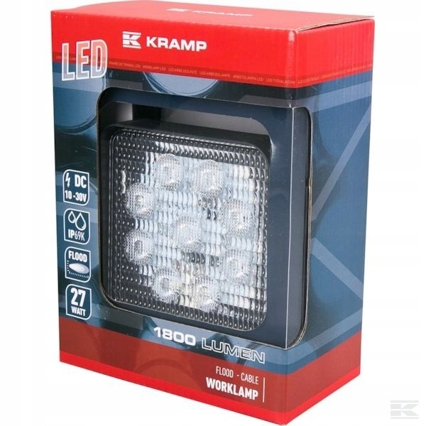 LA10051 - 27W 1800LM KRAMP Carbon светодиодный рабочий галогенный светильник