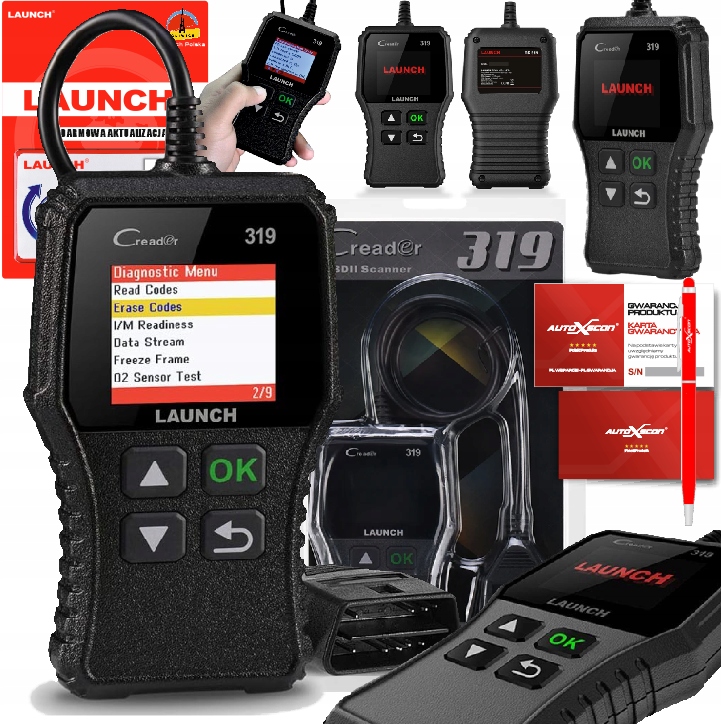 NAJLEPSZY PROFESJONALNY TESTER DIAGNOSTYCZNY LAUNCH CR319 OBDII JĘZYK POLSK