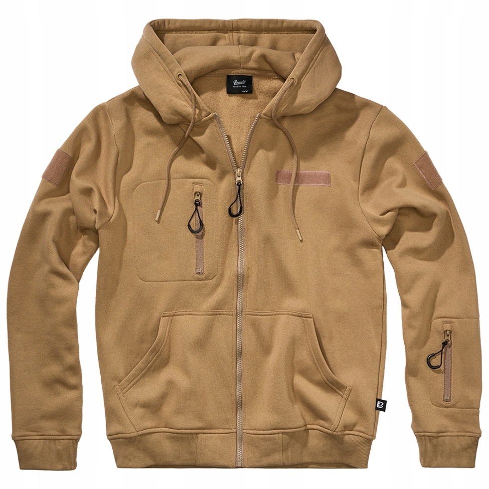Rozepínací mikina s kapucí sportovní Brandit Tactical Sweat Jacket Camel 4XL