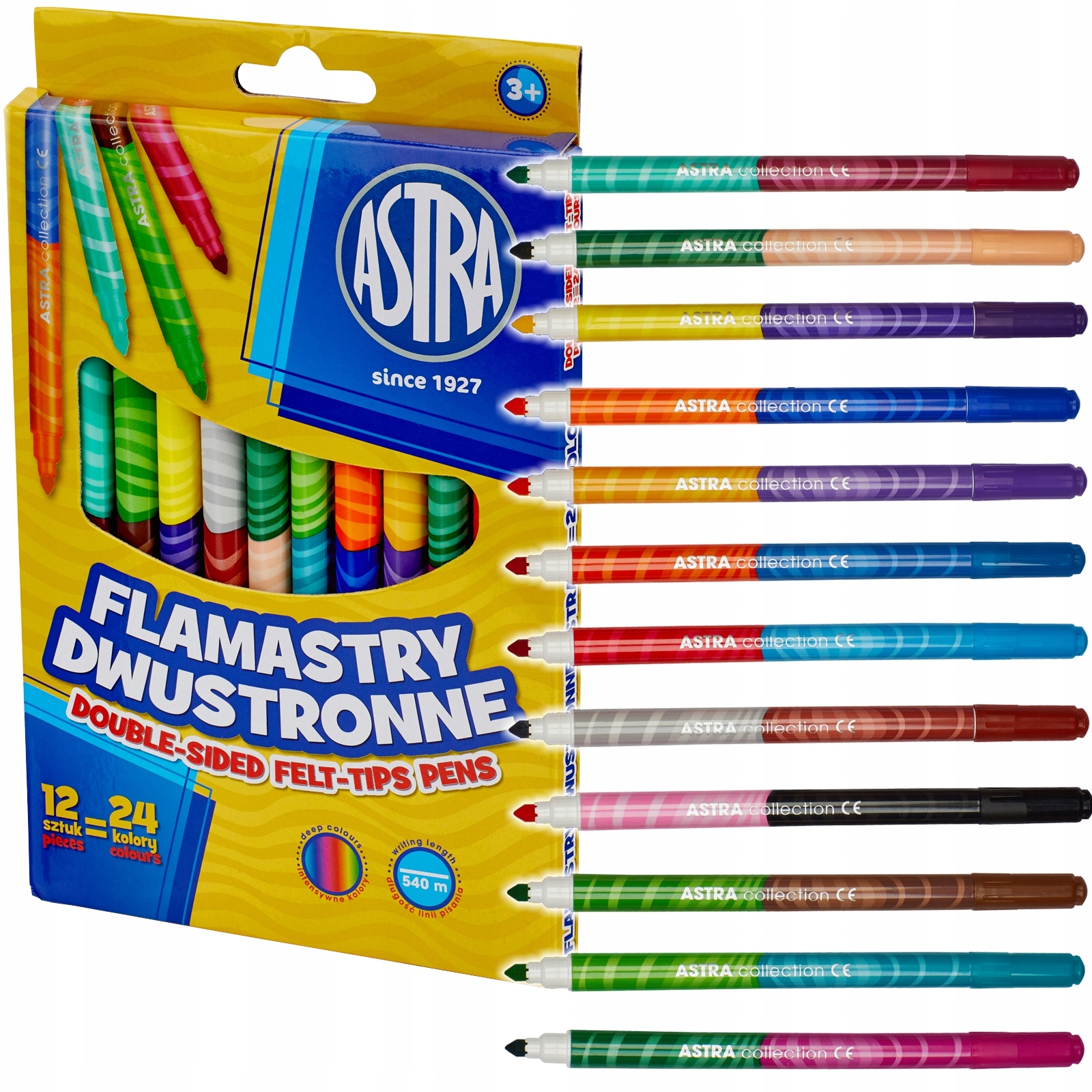 

Astra Flamastry Dwustronne 12 sztuk 24