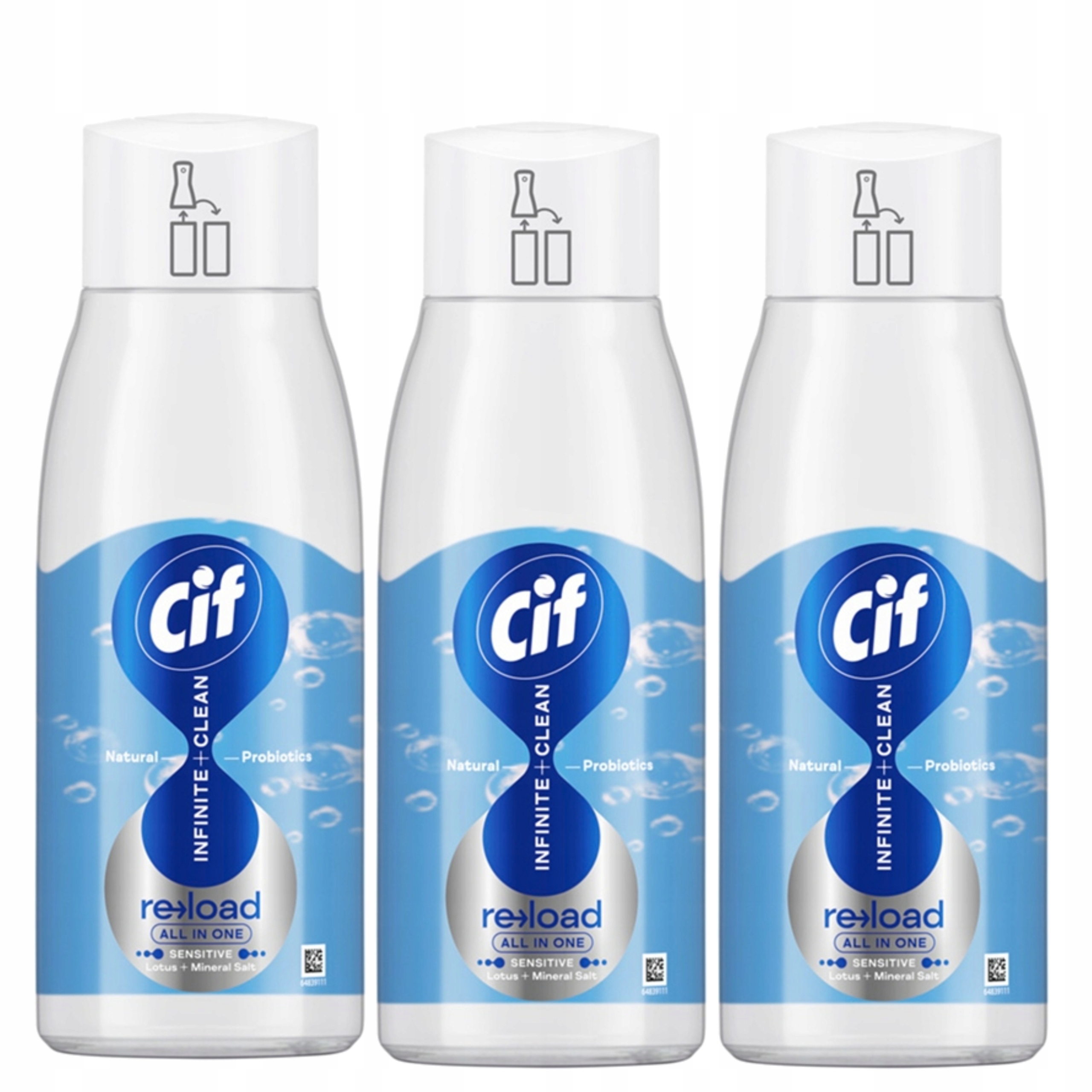 Levně Cif Infinite Refill Náhradní náplň pro čištění Mořská sůl 3x590 ml