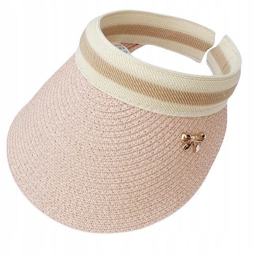 

Daszek Przeciwsłoneczny Słomkowy pleciony Różowy