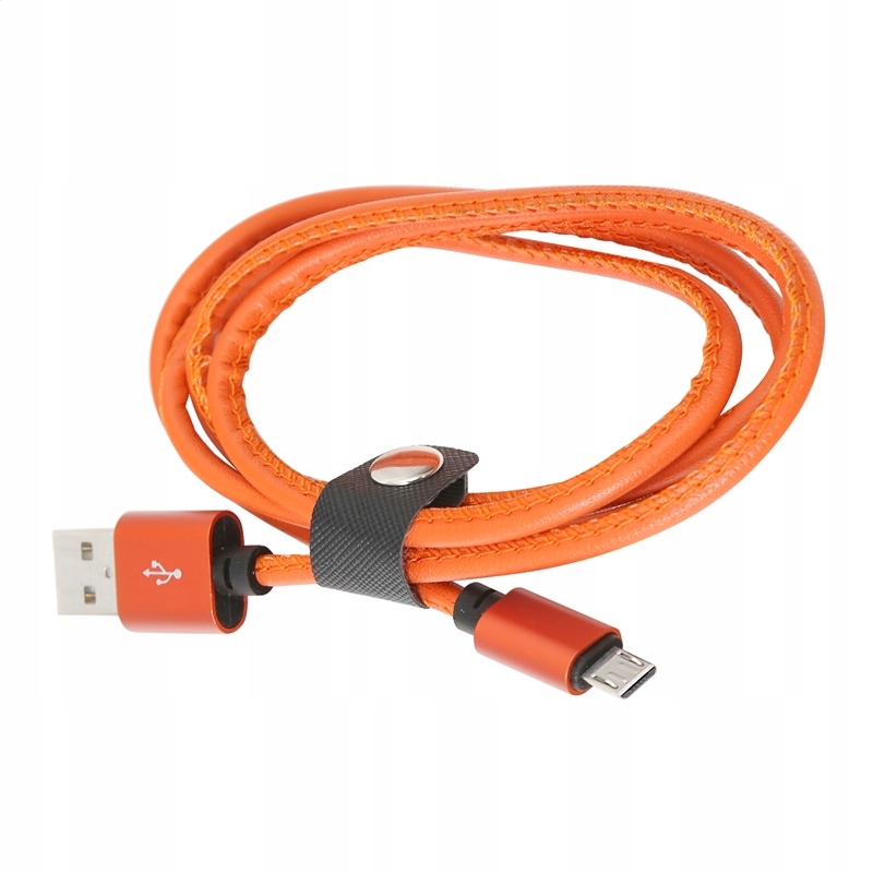 

Kabel Micro Usb To Usb Leather 1M 2,4A Orange