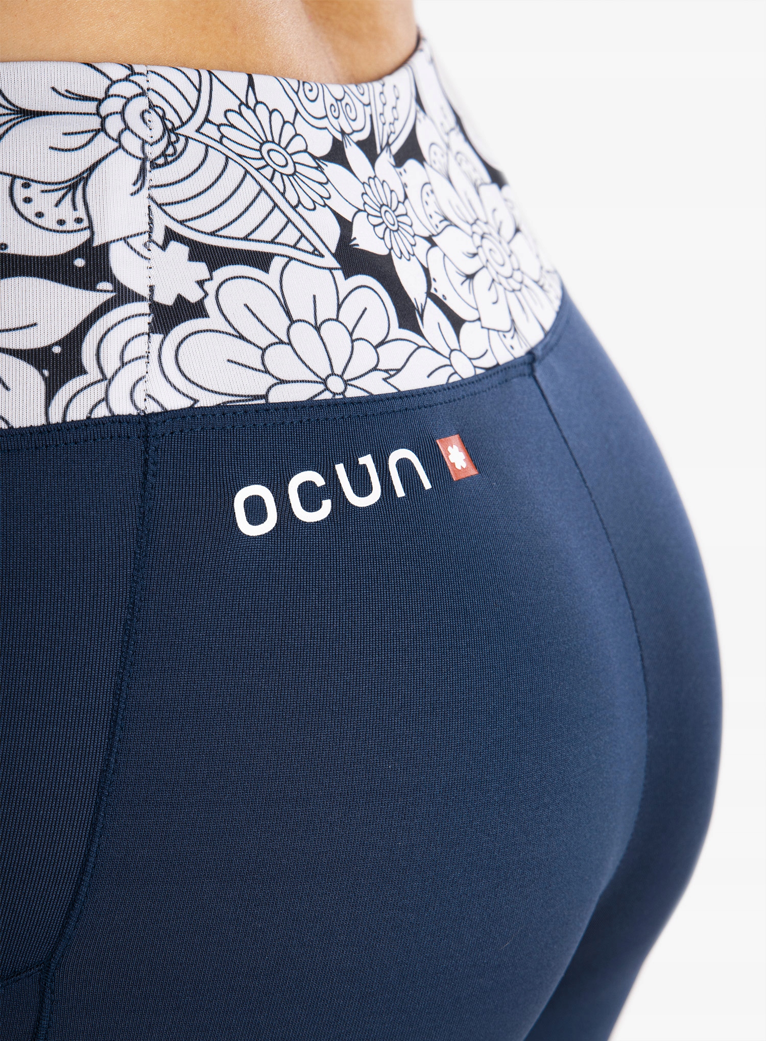 Legginsy wspinaczkowe damskie Ocun Rhea 3/4 Leggings - blue sargasso M Kolor dominujący niebieski