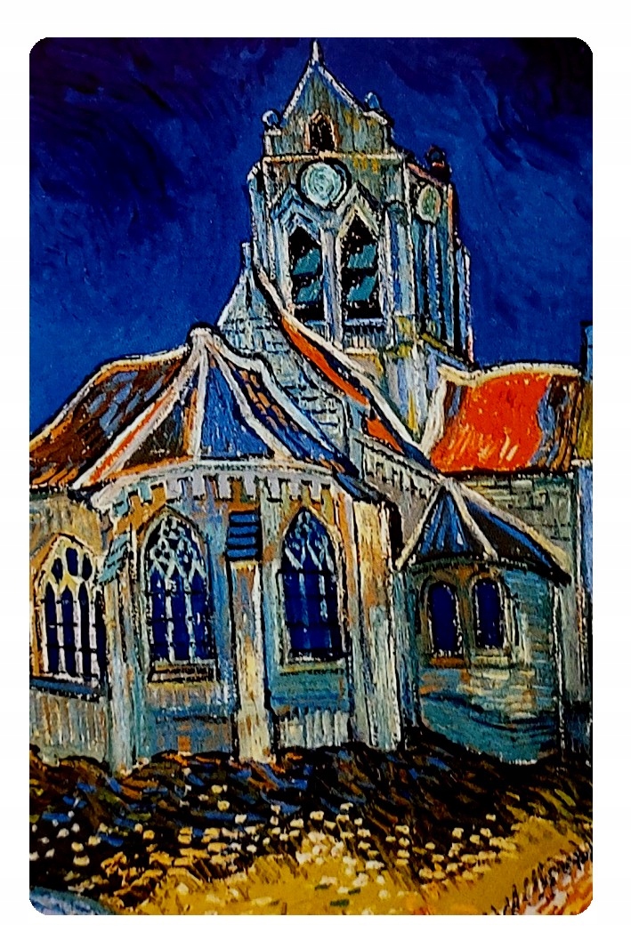 

Magnes Vincent Van Gogh kościół w Auvers 1890