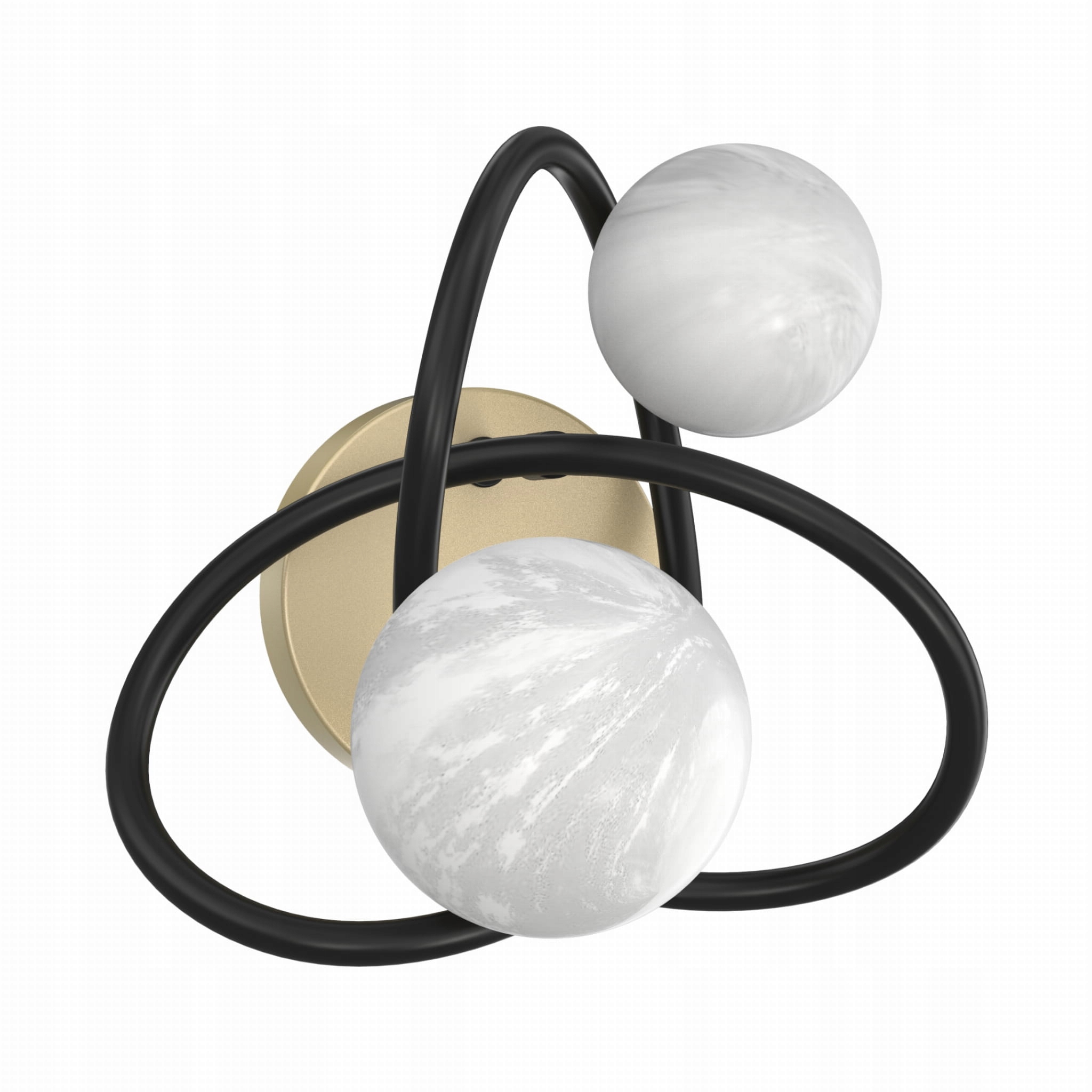 Bohato zdobená nástenná lampa s imitáciou planét do obývačky alebo kancelárie Nisyro G9