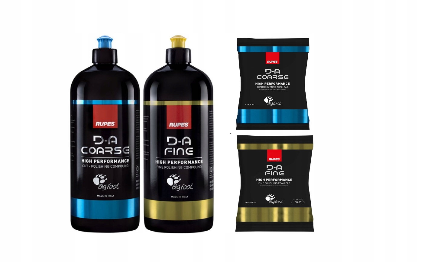 RUPES ZESTAW POLERSKI D-A 2xPASTA 1L + 2x GĄBKA