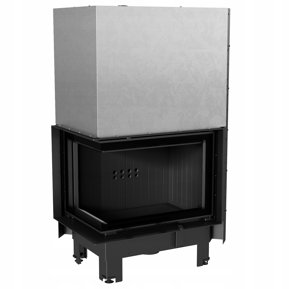 Kominek powietrzny Kratki Mbz lewy Bs 13 kW fi 200 Gilotyna czarne