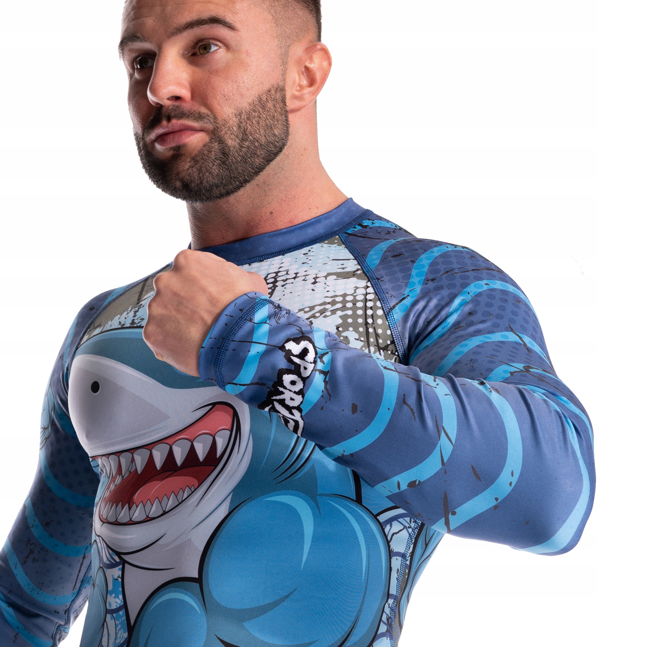 Koszulka Kompresyjna Rashguard MMA Shark S Rozmiar S