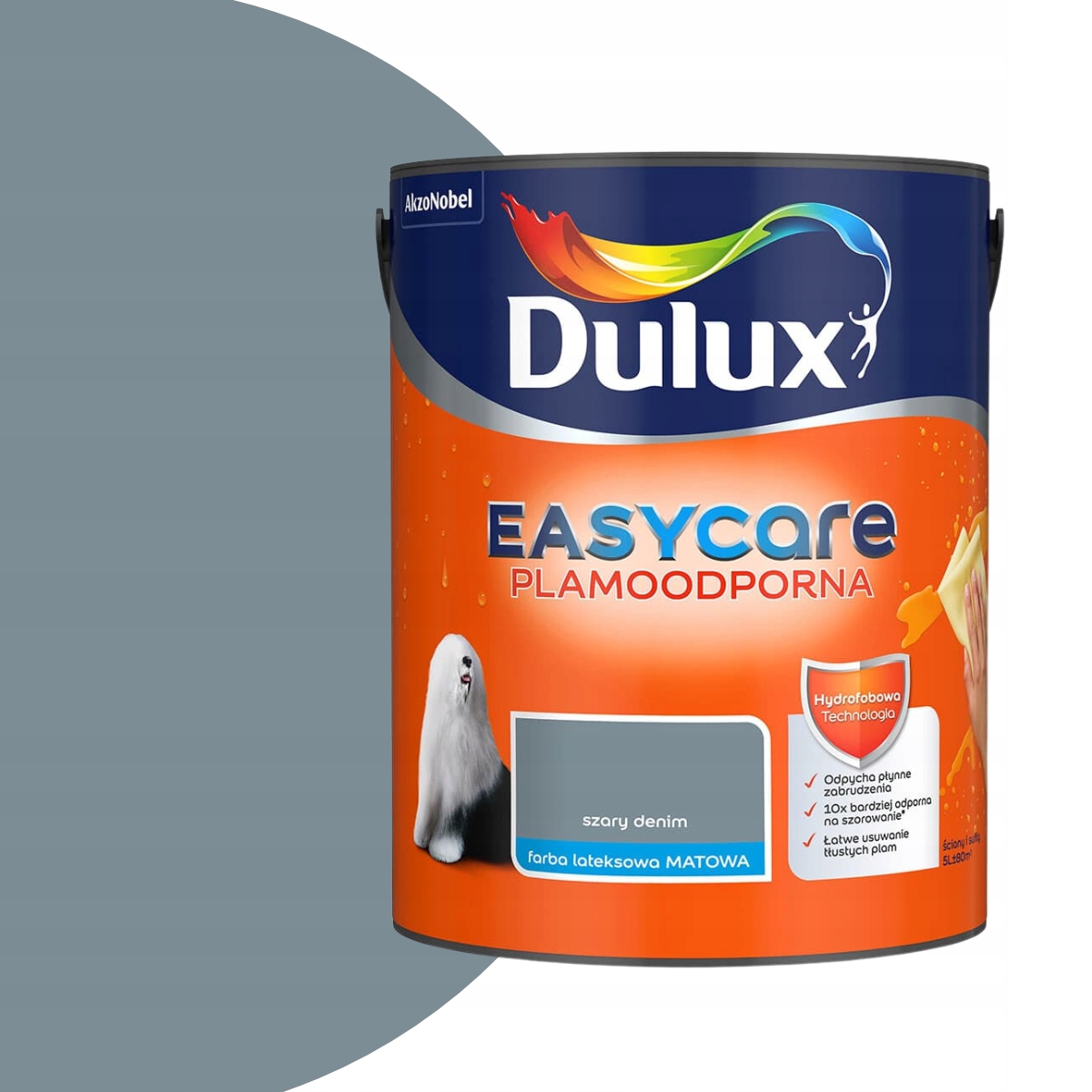 Dulux Easycare Barva odolná proti skvrnám 5L Šedá Denim