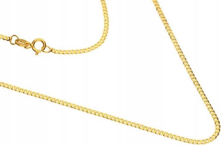 Zlatý řetízek 585 Splot Pancerka Zploštělá 45 cm, módní dárek vazba