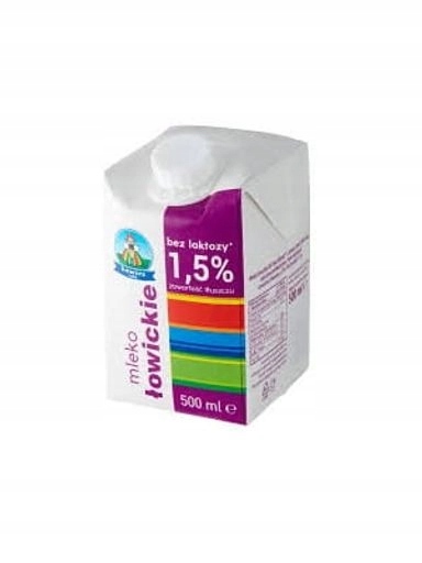 Levně 10x Mléko Uht 1,5% lovecké bez laktózy Łowicz 500 ml