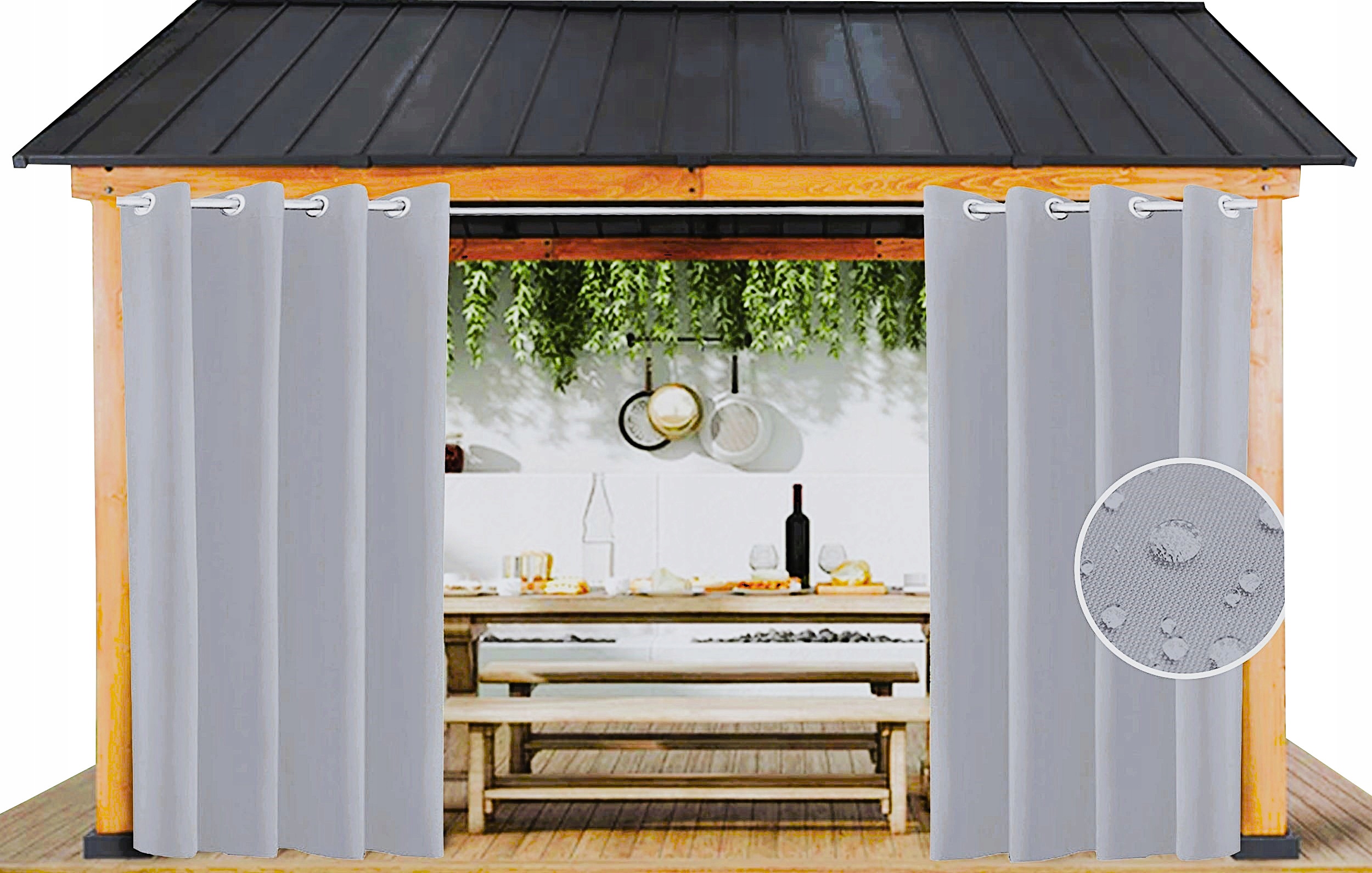 ZASŁONY OGRODOWE 155x240 DO ALTANY TARASU Producent Stylowy dom