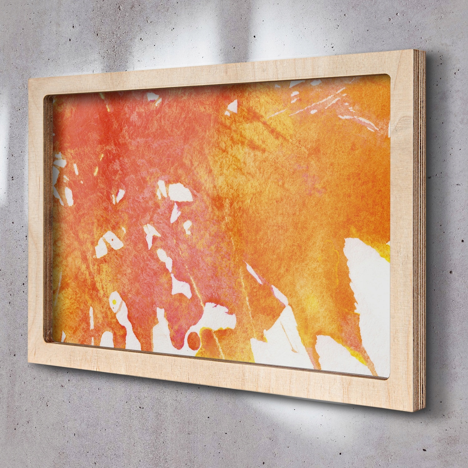 Nástěnný fotoobraz v rámu Oranžové pozadí 65x45