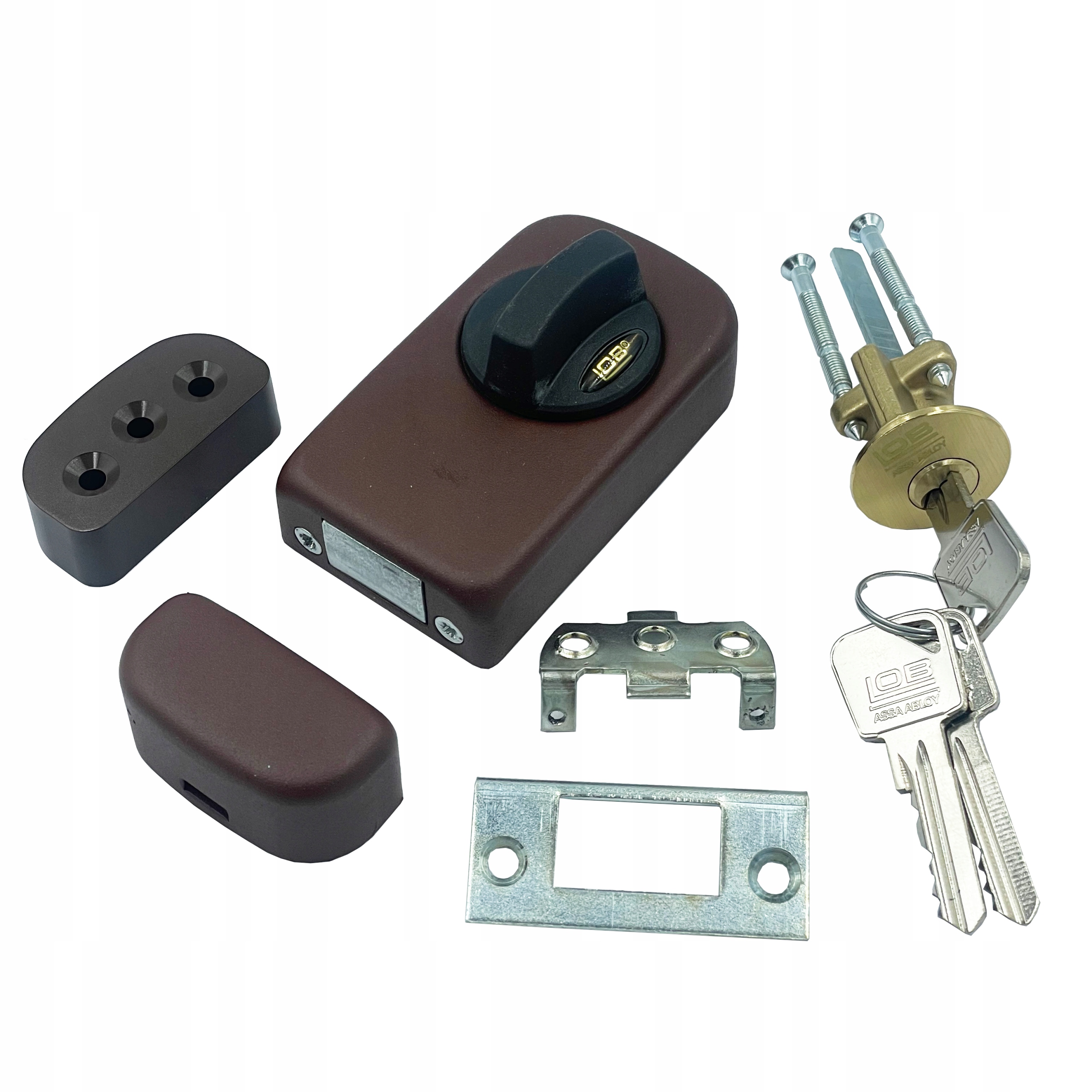Vrchní Zámek TB61 Bronz Lob Assa Abloy 3 Klíče Součástí Balení