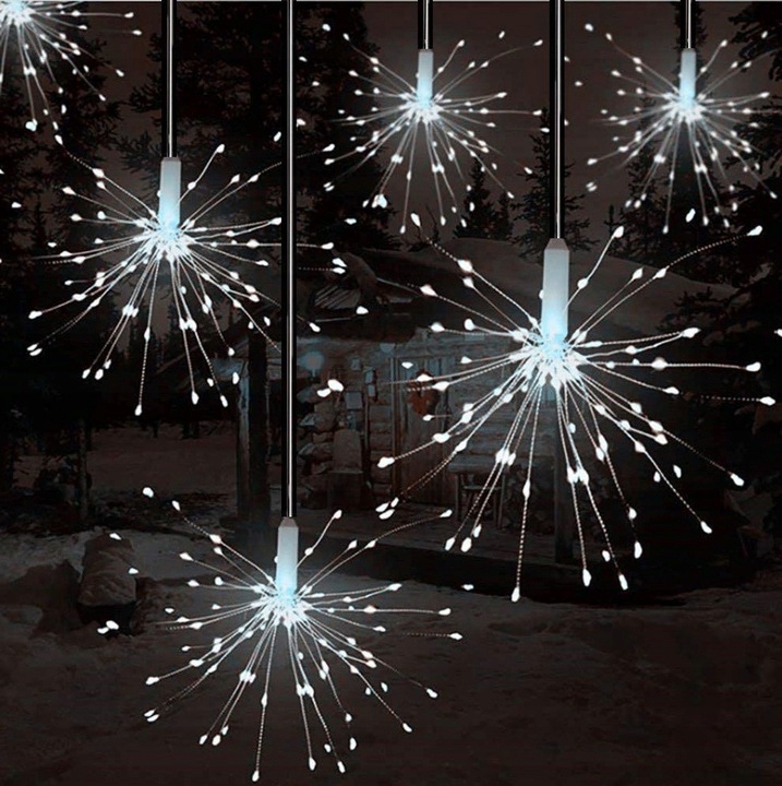 EKSPLODUJĄCA GWIAZDA KULA DMUCHAWIEC LED LAMPKI 3D DEKORACJĘ ŚWIĄTECZNE Długość sznura 1 m