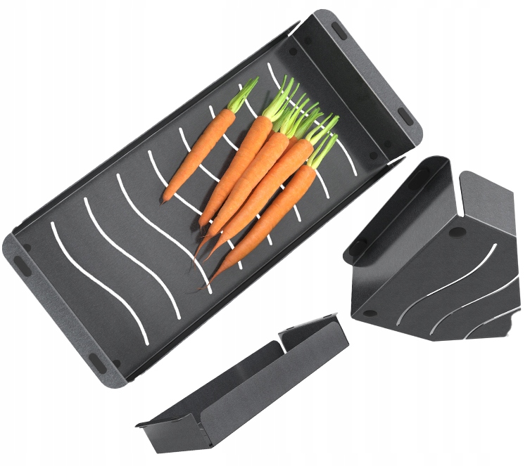 Ocelová Vložka Košík Do Dřezu Černá Univerzální Odkapávač 42x18 cm