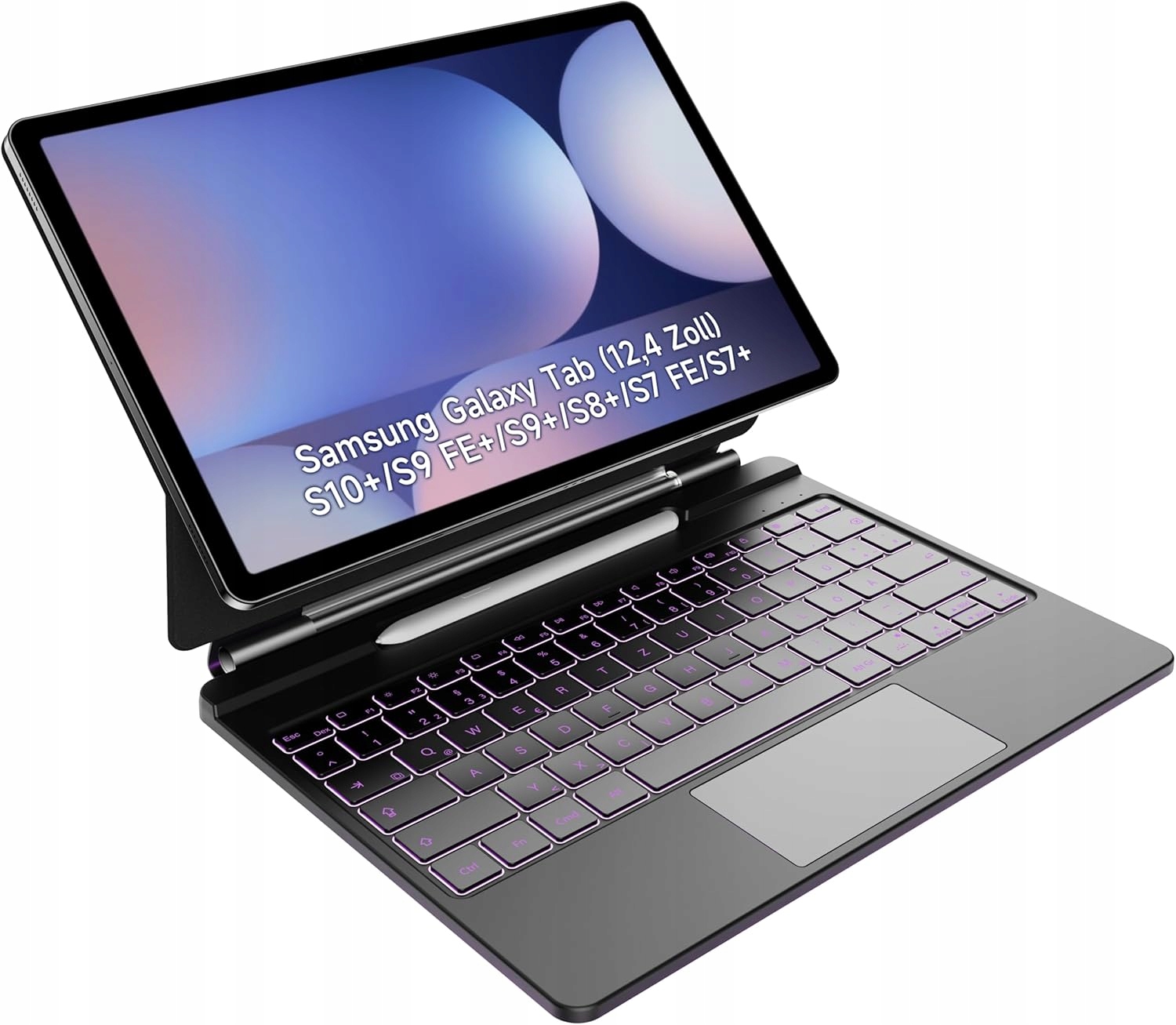 Klávesnica pre Samsung Galaxy Tab S10/S9/S8 s podsvieteným puzdrom Qwertz Hou
