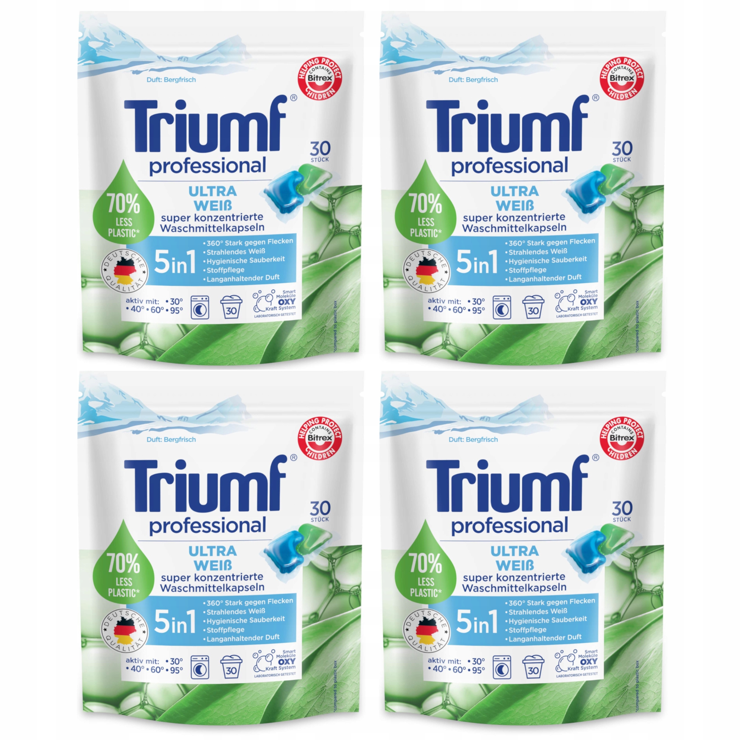 Levně 4x Kapsle na praní Triumf Ultra Weiss 30 ks