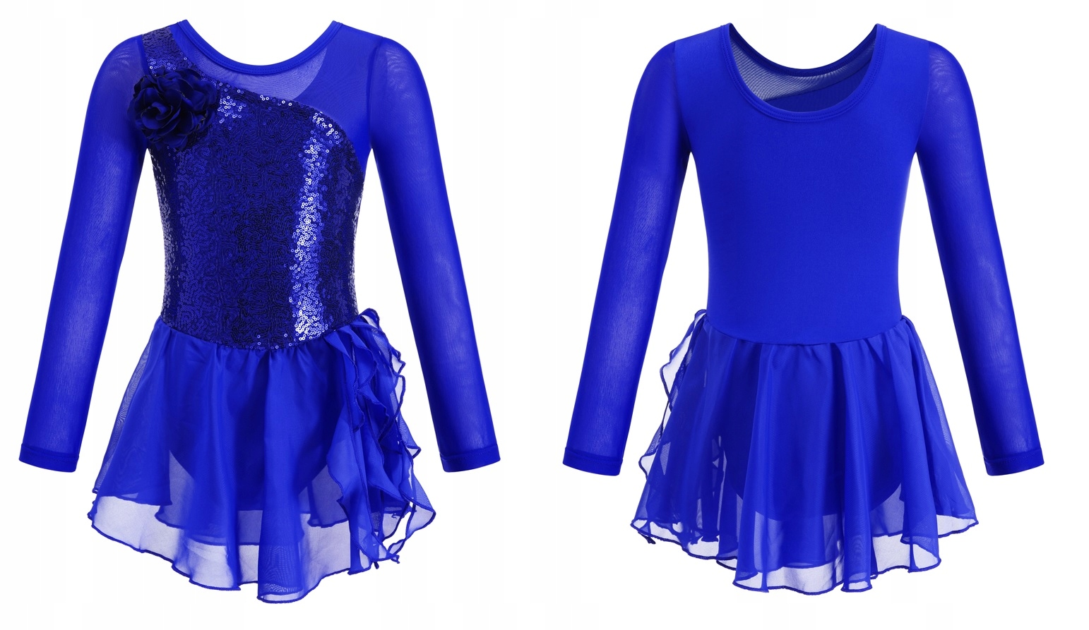 Dívčí Baletní Body S Tylovou Sukní Chabrové Flitry, Velikost 140