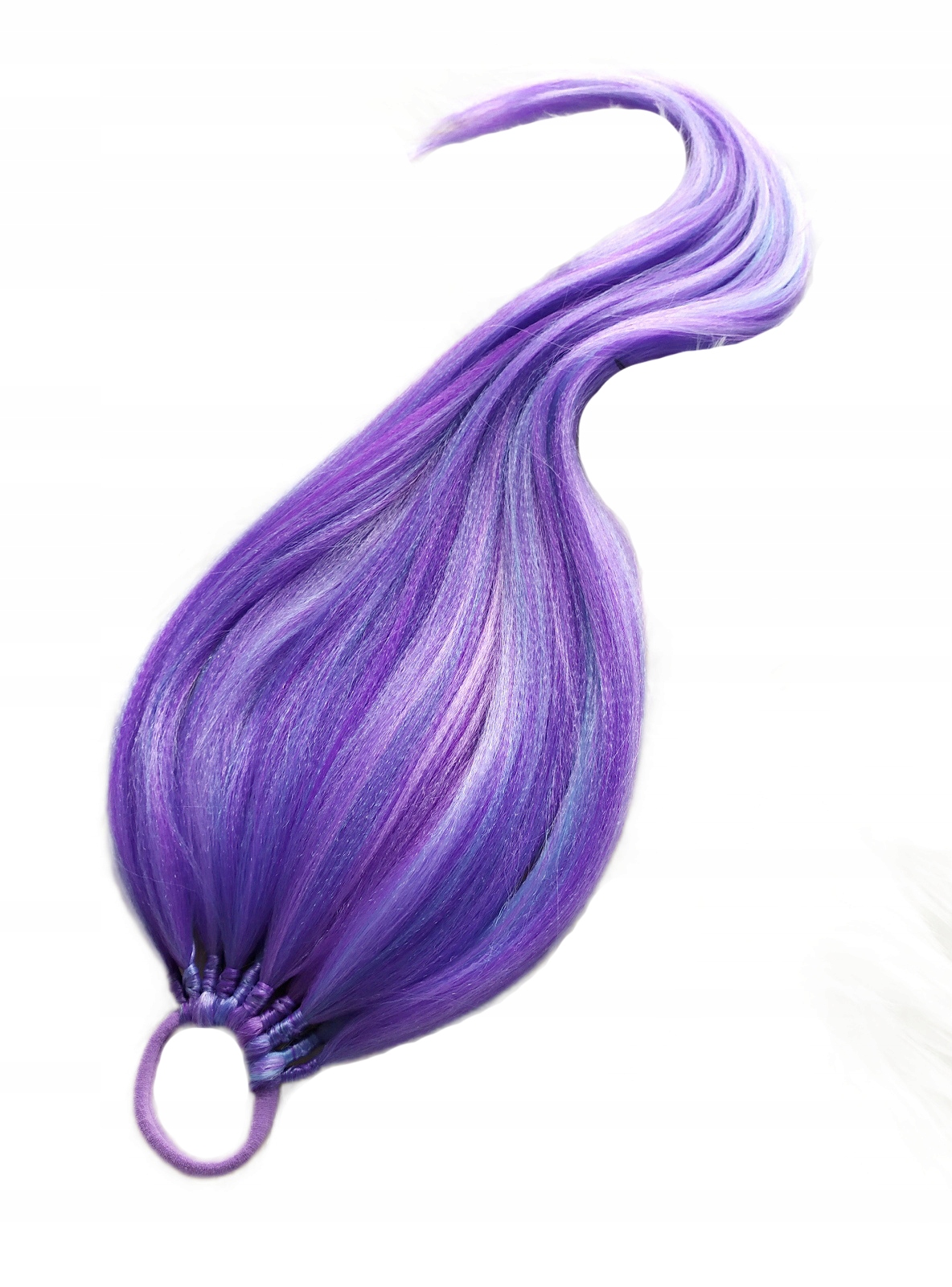 Připínací poník na gumičce, Příčesek, fialový mix, Liliová Čarodějka, 40 cm