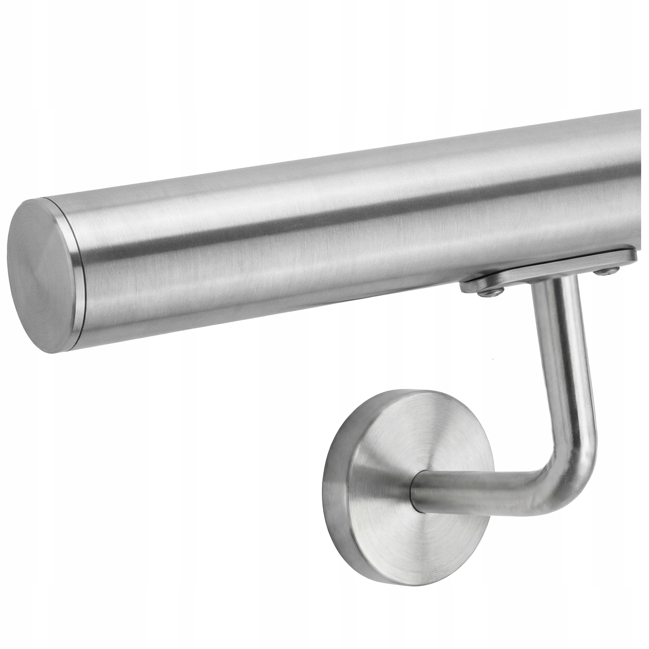 Stěnové zábradlí 200 cm Schodišťové kombinované fi 42 Nerezová Ocel Satén Rozeta