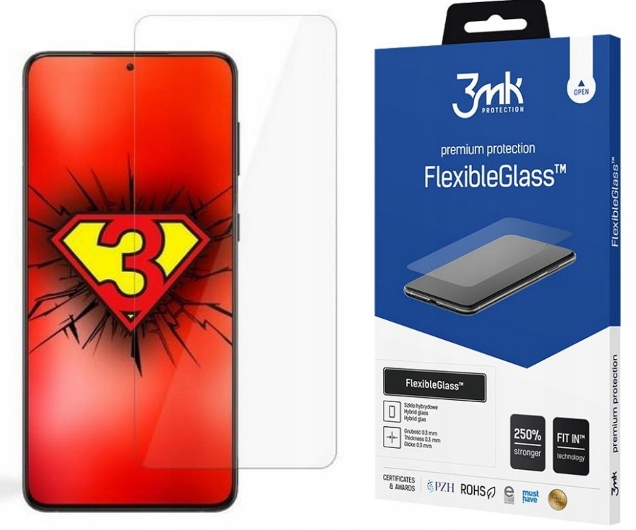 

Mocne Szkło do Galaxy S21+ Plus, 3MK Fg, Hybryda