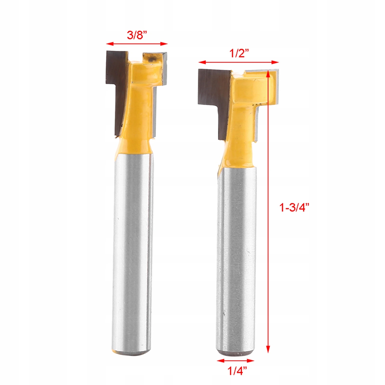 2 szt. Frez do rowków 6.35mm 3/8 i 1/2