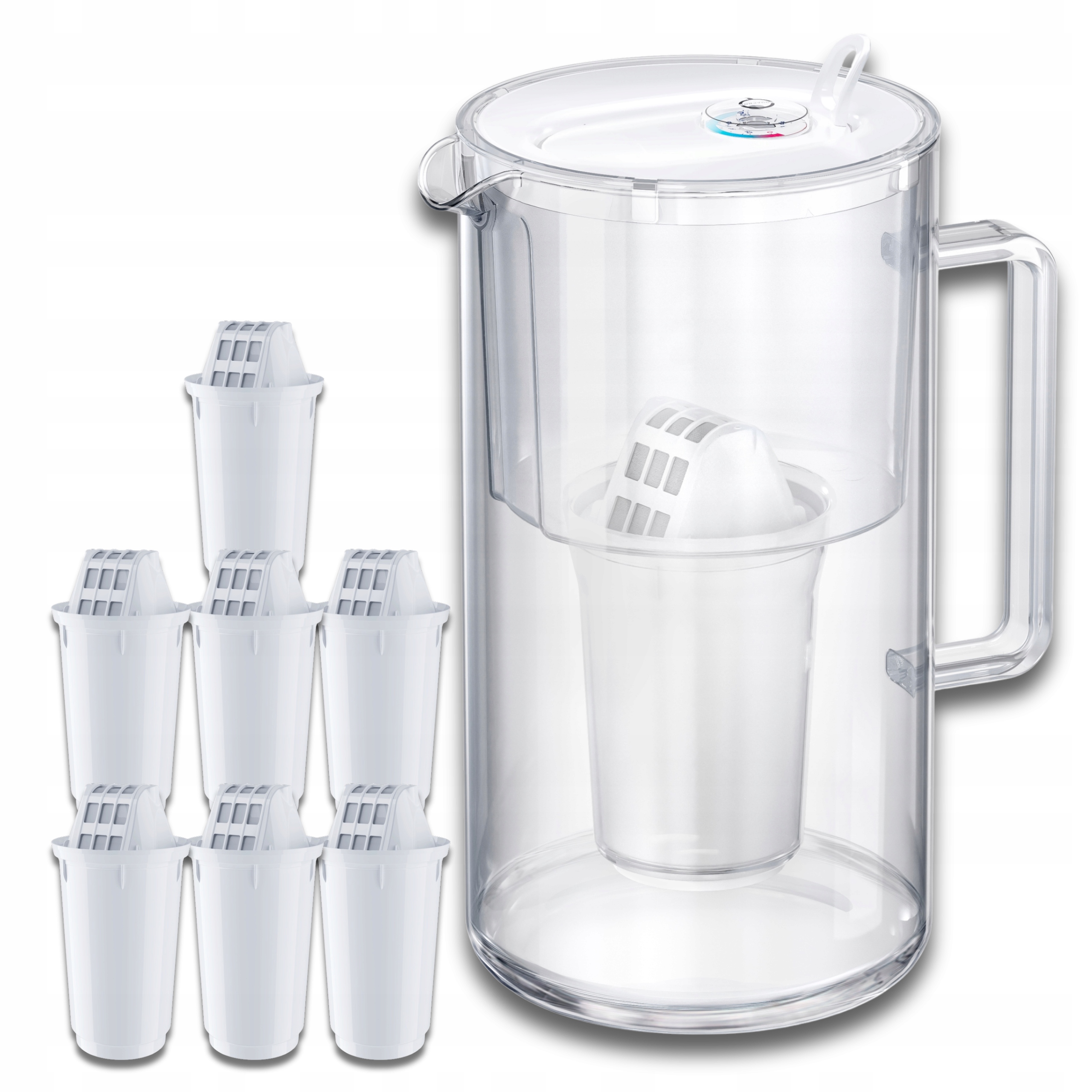 Filtrační konvice skleněná Aquaphor Nord 2,5 l 7 náplní A5 (350 l), bílá