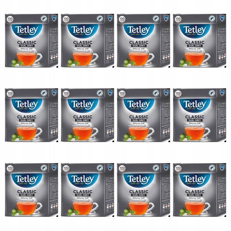 Čaj Tetley Classic Earl Grey 100 sáčků x 1,5 g X12
