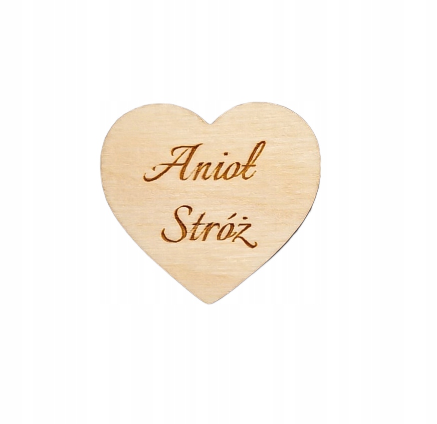 Drewniane serduszko Anioł Stróż 3cm 5 szt Baza do makramy Aniołek Kod producenta ASzDSAS