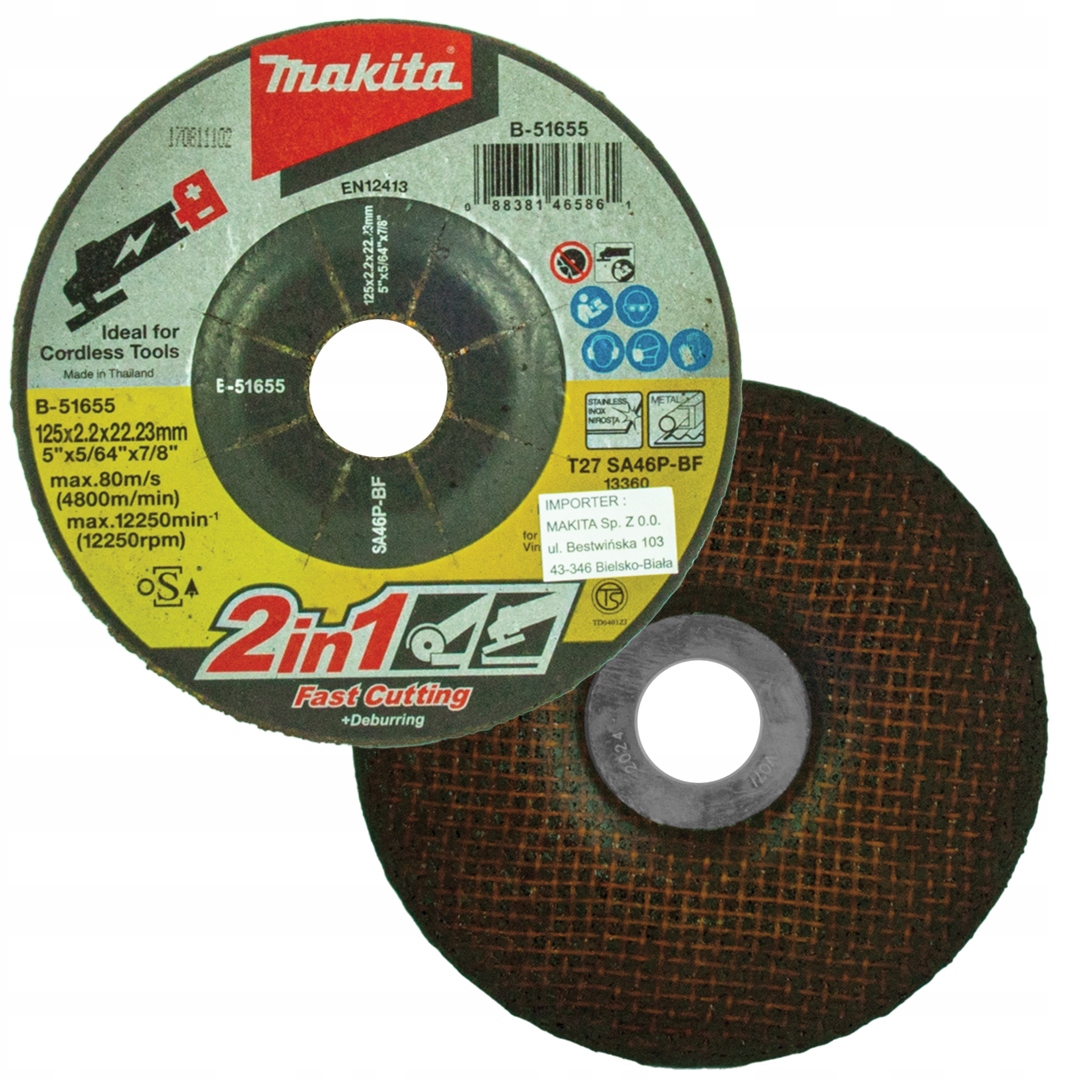 

Tarcza cięcia szlifowania metalu 125x2,2mm Makita