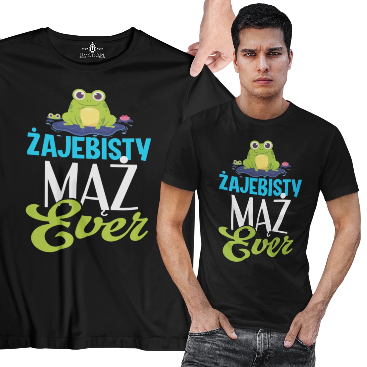 

Koszulka męska na Walentynki Żajebisty Mąż M