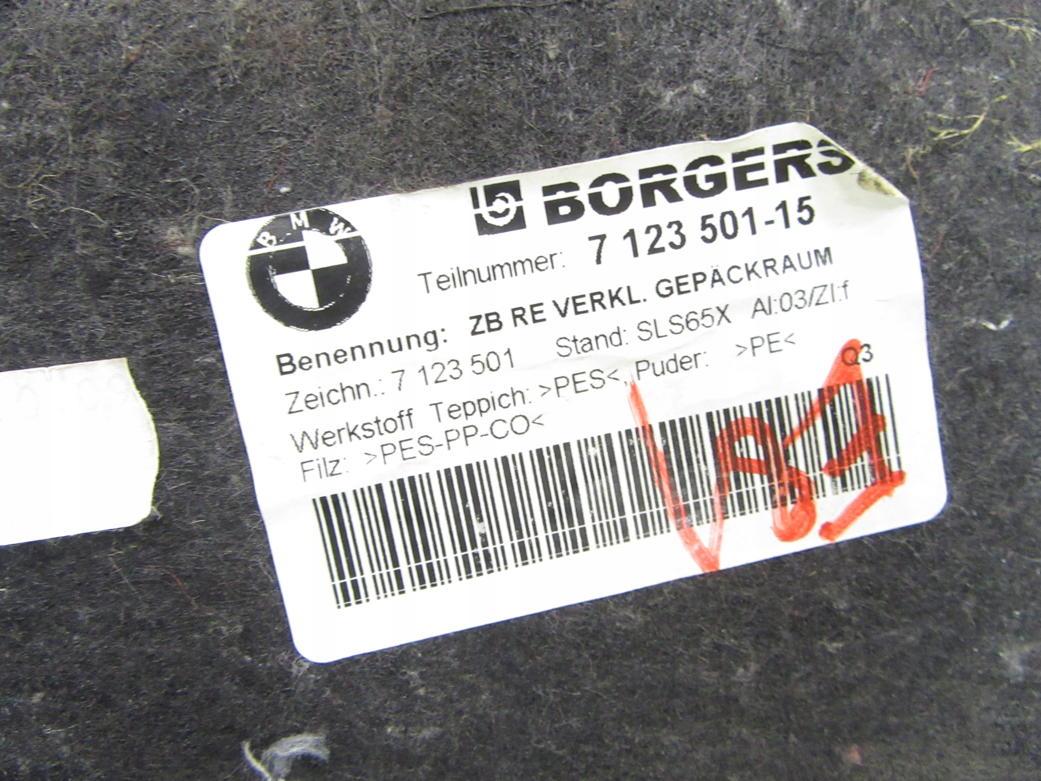 cover side upholstery boot right right BMW e81 e87