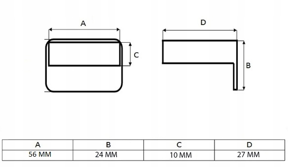 Listwa sprężynująca 580mm z uchwytami 10 pak Regulacja bez regulacji