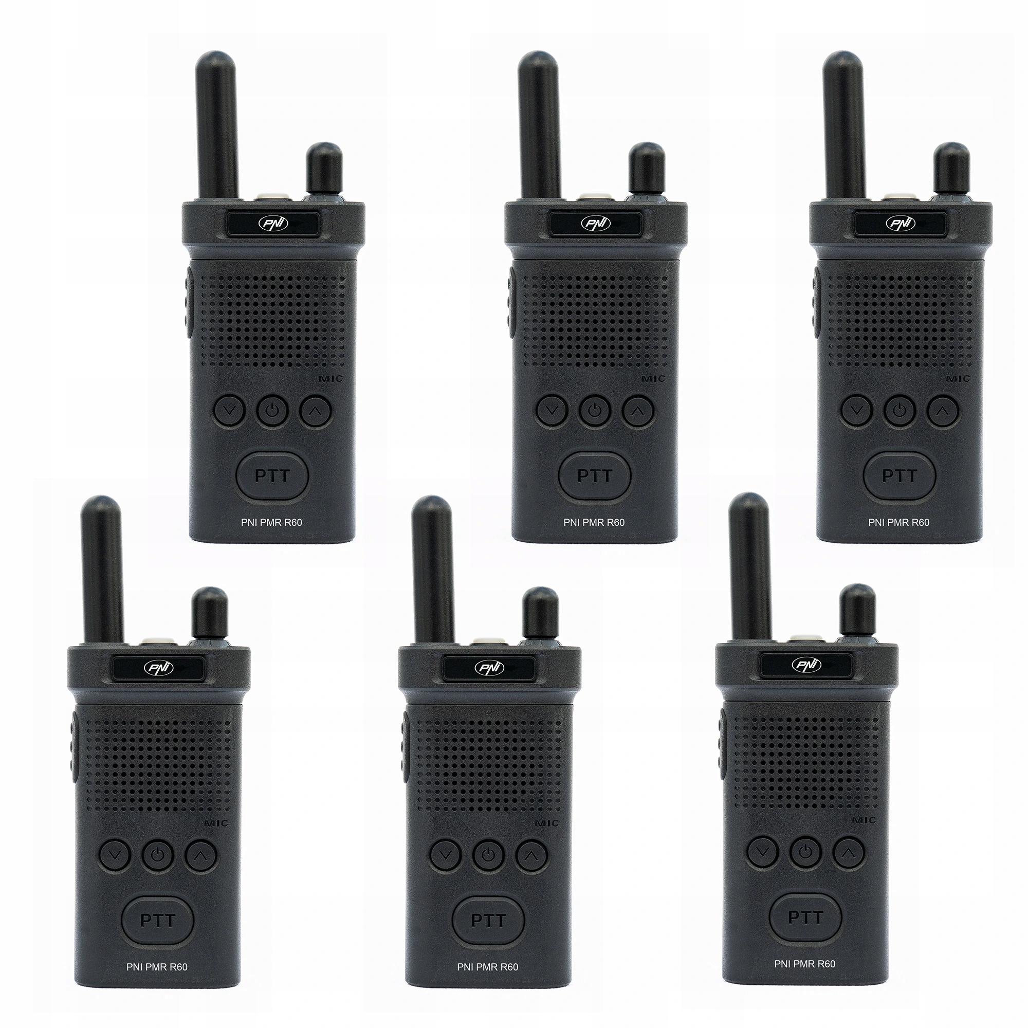 Súprava 6 prenosných rádiových staníc Pni Pmr R60 446MHz, 0,5W, 16 programo