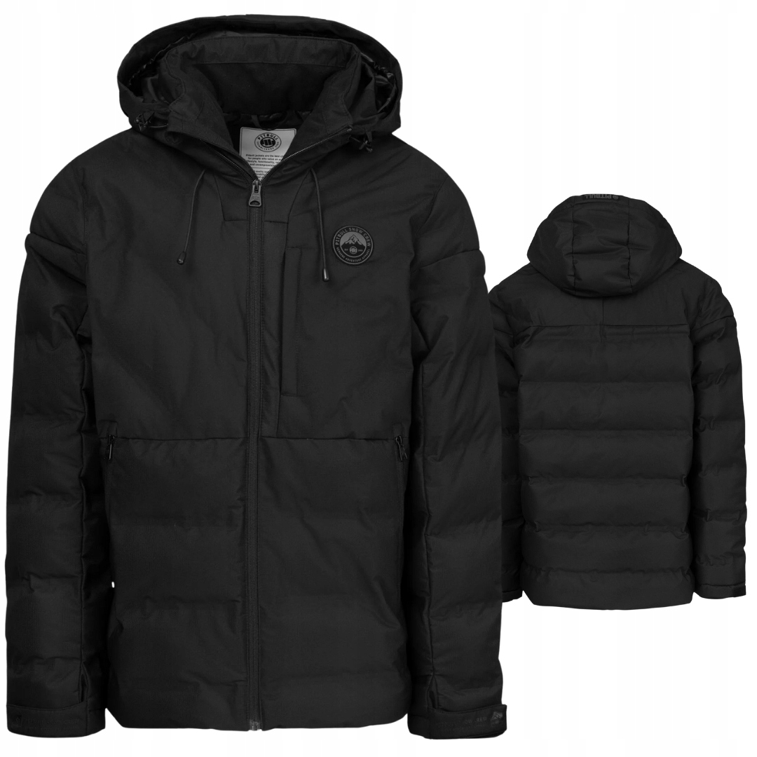 Pánská Zimní Bunda Pitbull West Coast S Kapucí Stanford, Černá, S