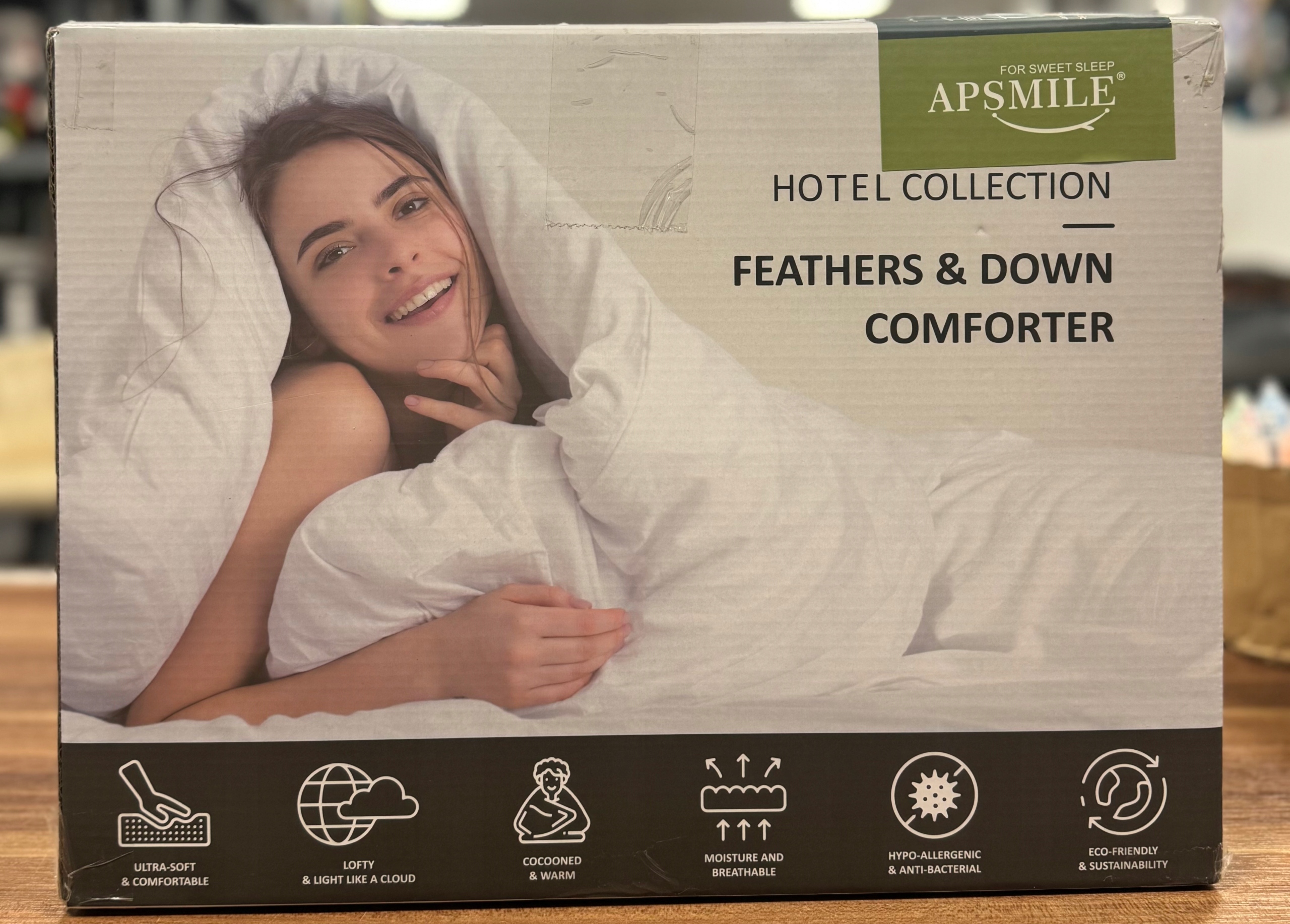 Apsmile Celoročná prikrývka 220 x 240 cm Husí páperie biela