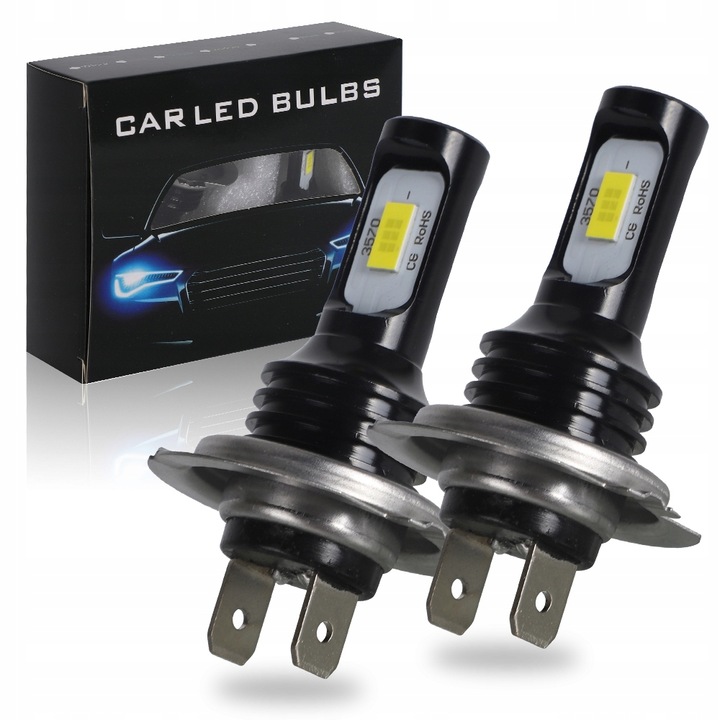 Żarówki Led H7 Mocne Komplet 8000 LM 6500K Led 1:1 60W 2SZT