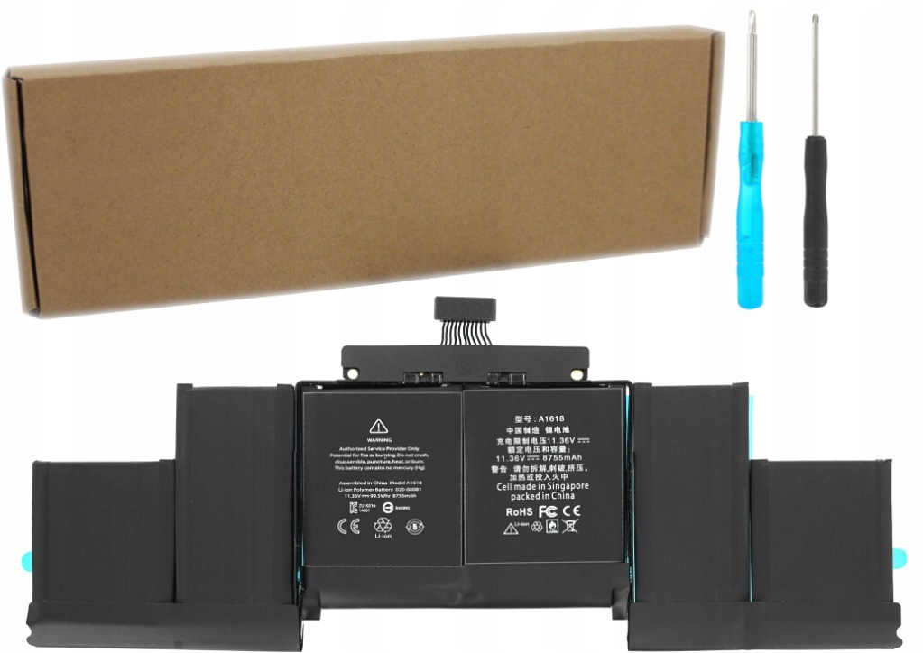 Bateria A1618 do Apple MacBook Pro 15 2015 A1398