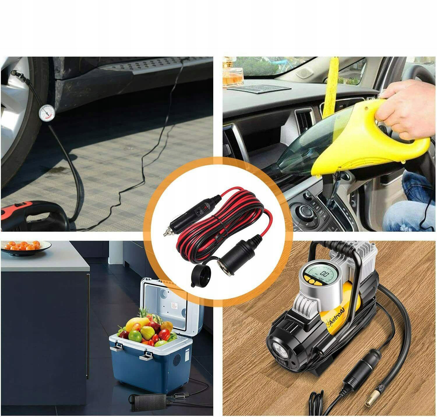 SAMOCHODOWY PRZEDŁUŻACZ GNIAZDA ZAPALNICZKI 12/24V Typ samochodu Samochody dostawcze