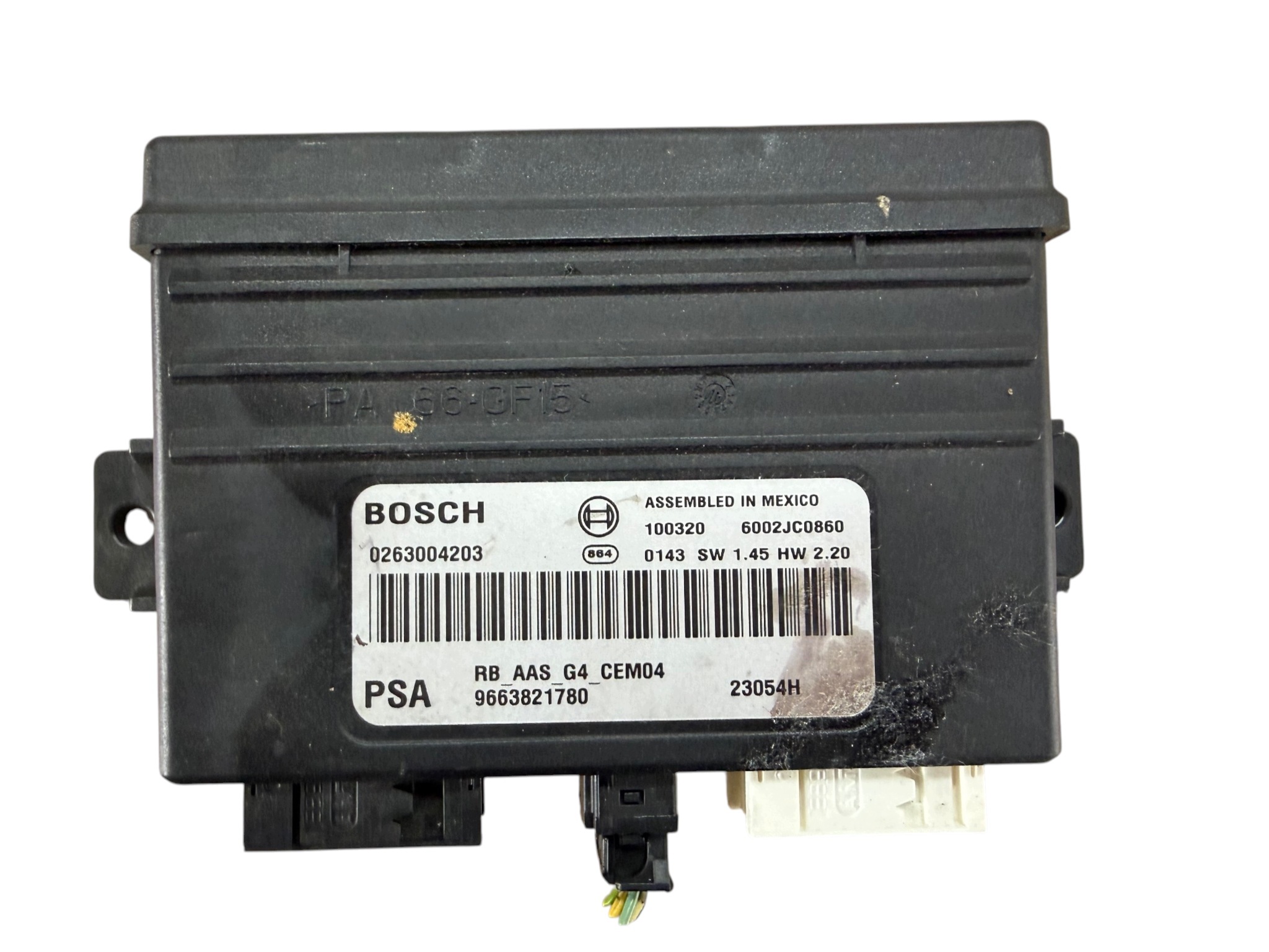 module control unit PDC CITROEN C5 III X7 9663821780