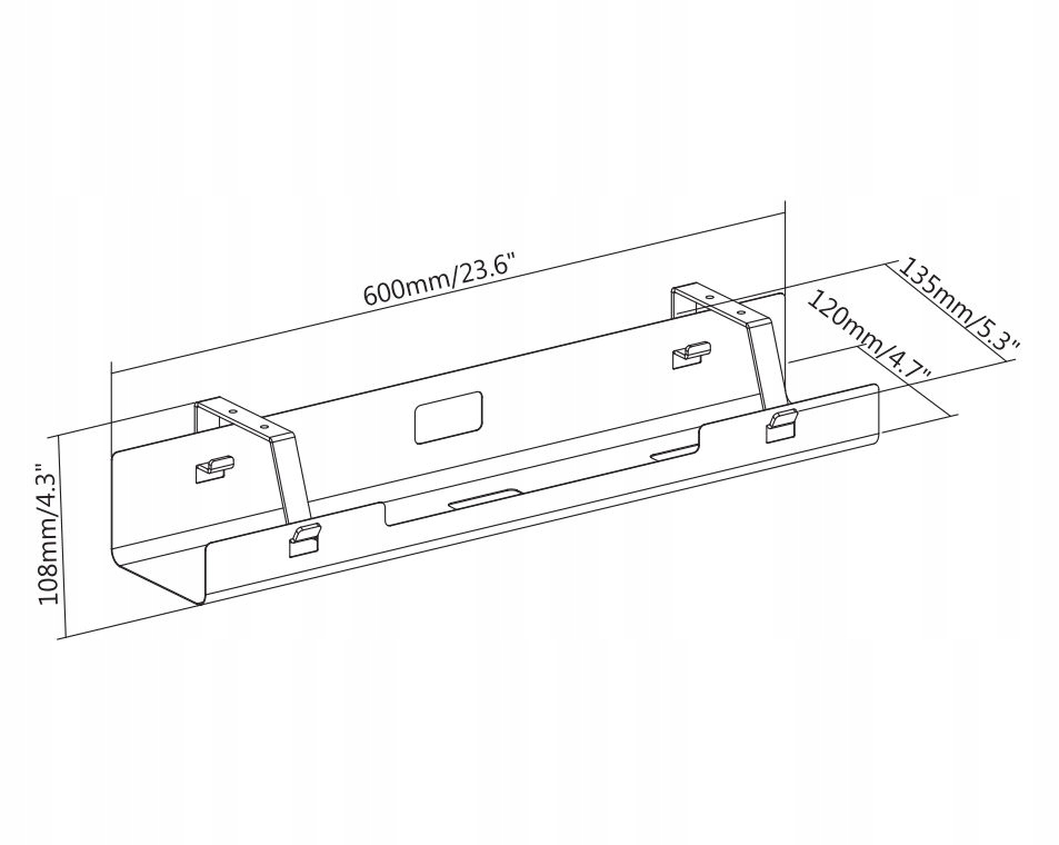 MOZOS OCUD11 ORGANIZER MASKOWNICA DO KABLI POD BIURKO BLAT METALOWY BIAŁA Kod producenta OCUD11-WH