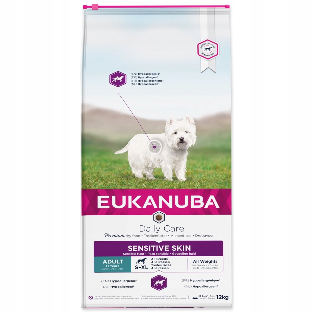 Levně Krmivo Eukanuba Daily Care Sensitive Skin 12kg