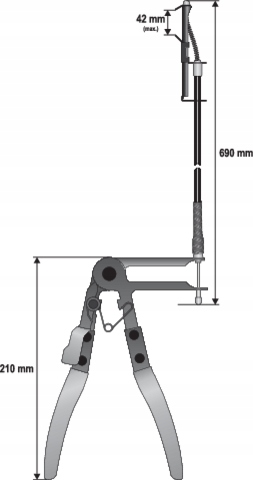 SZCZYPCE Z LINKĄ DO OPASEK ZACISKOWYCH YATO Kod producenta RT0014