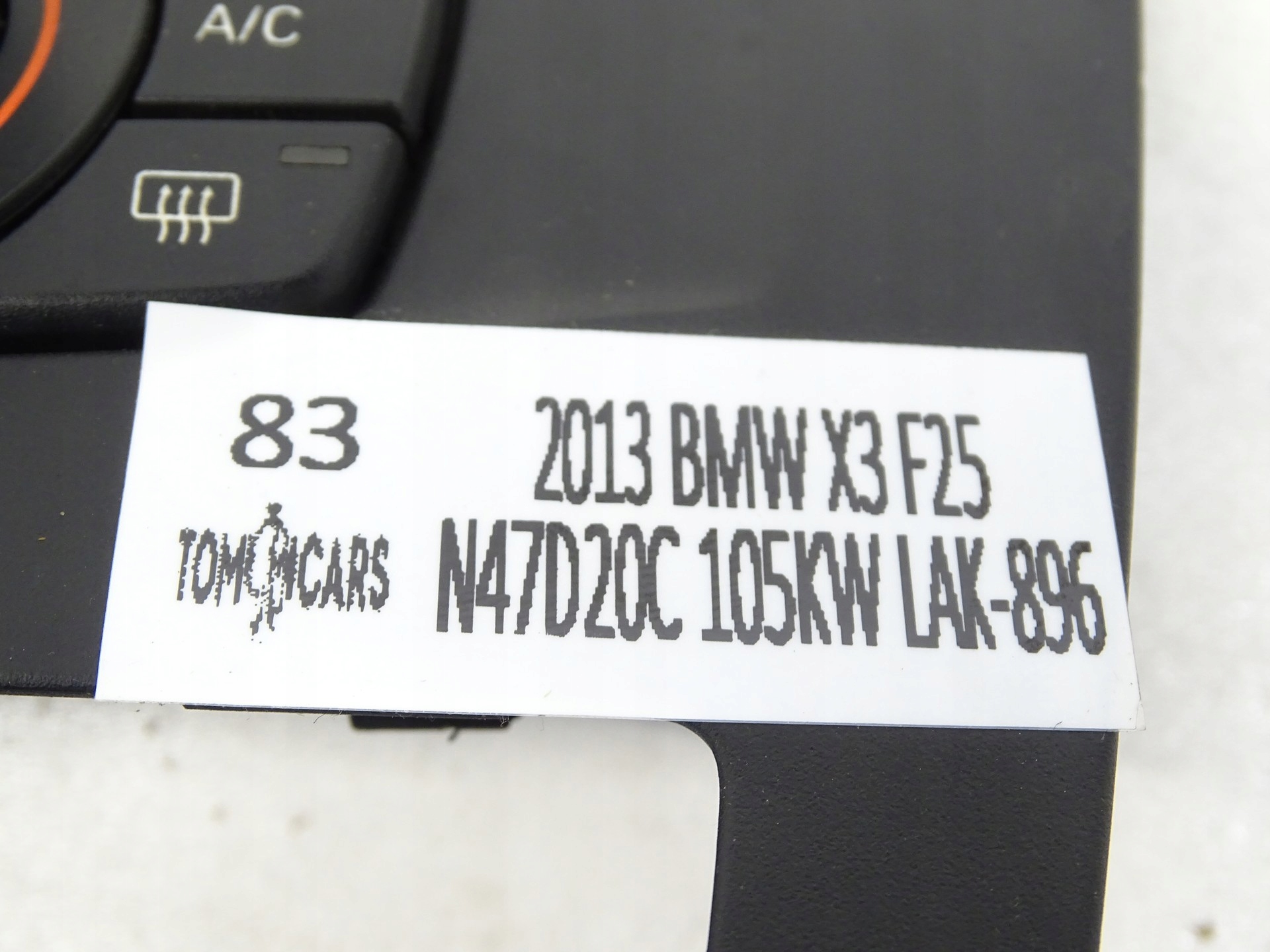 PANEL klími klimatizaci kryt BMW X3 9312722
