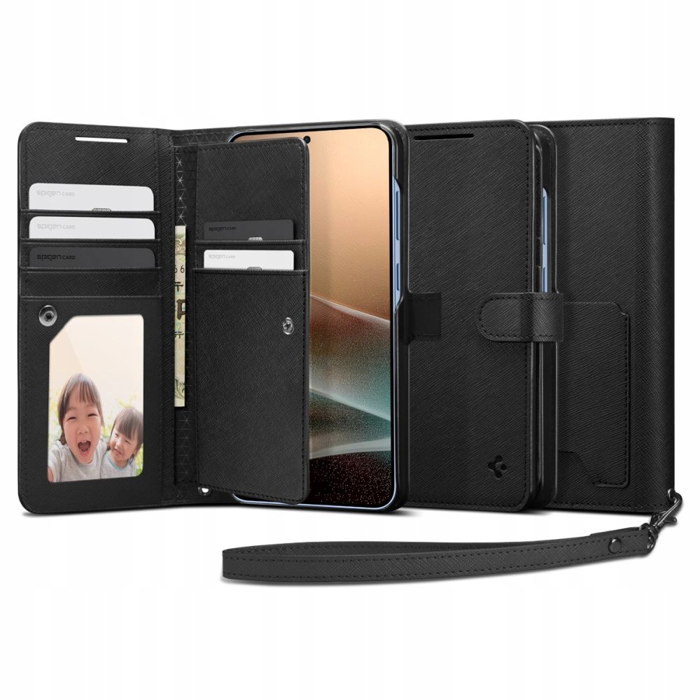 Spigen Wallet S Galaxy S25 Plus Černé Pouzdro S Peněženkou