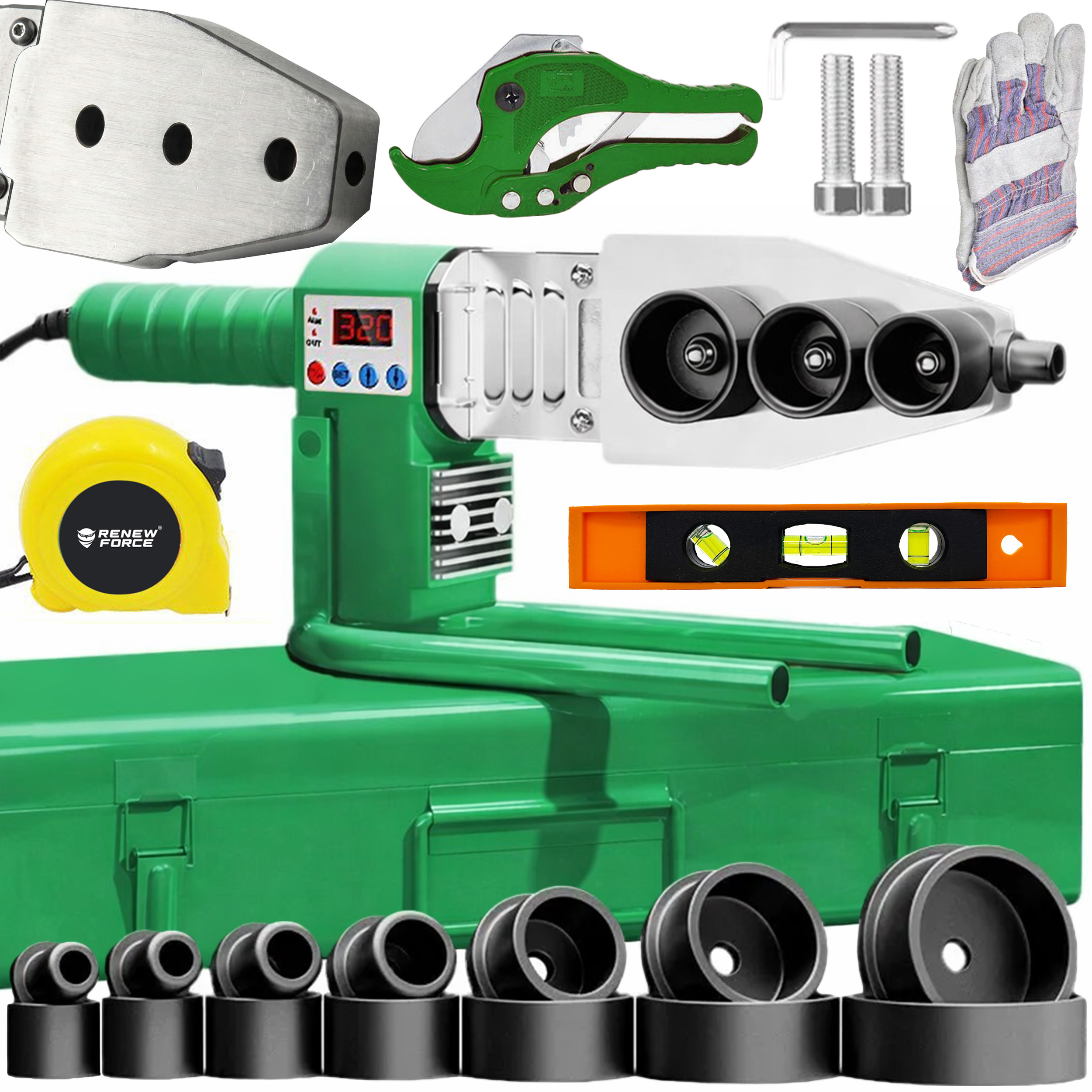 Машина заварки трубы ПВК ПП ЛКД умирает дисплей 16-63мм 2800В ПОЛИФУЗИОННОГО