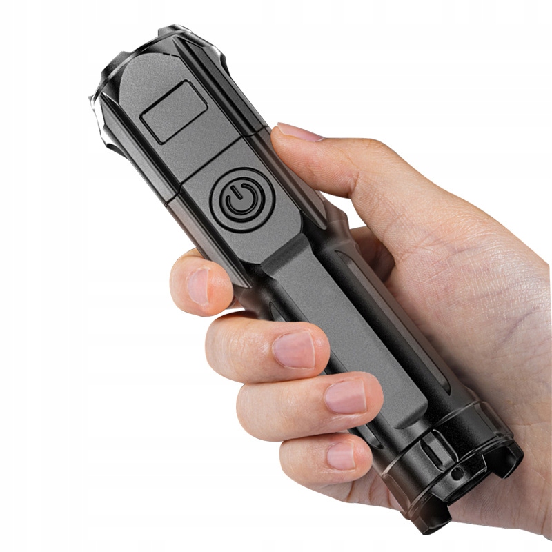 LATARKA XPE 300m WODOSZCZELNA USB ABS Militarna WYTRZYMAŁA MOCNA 13cm 5W Model JQ36