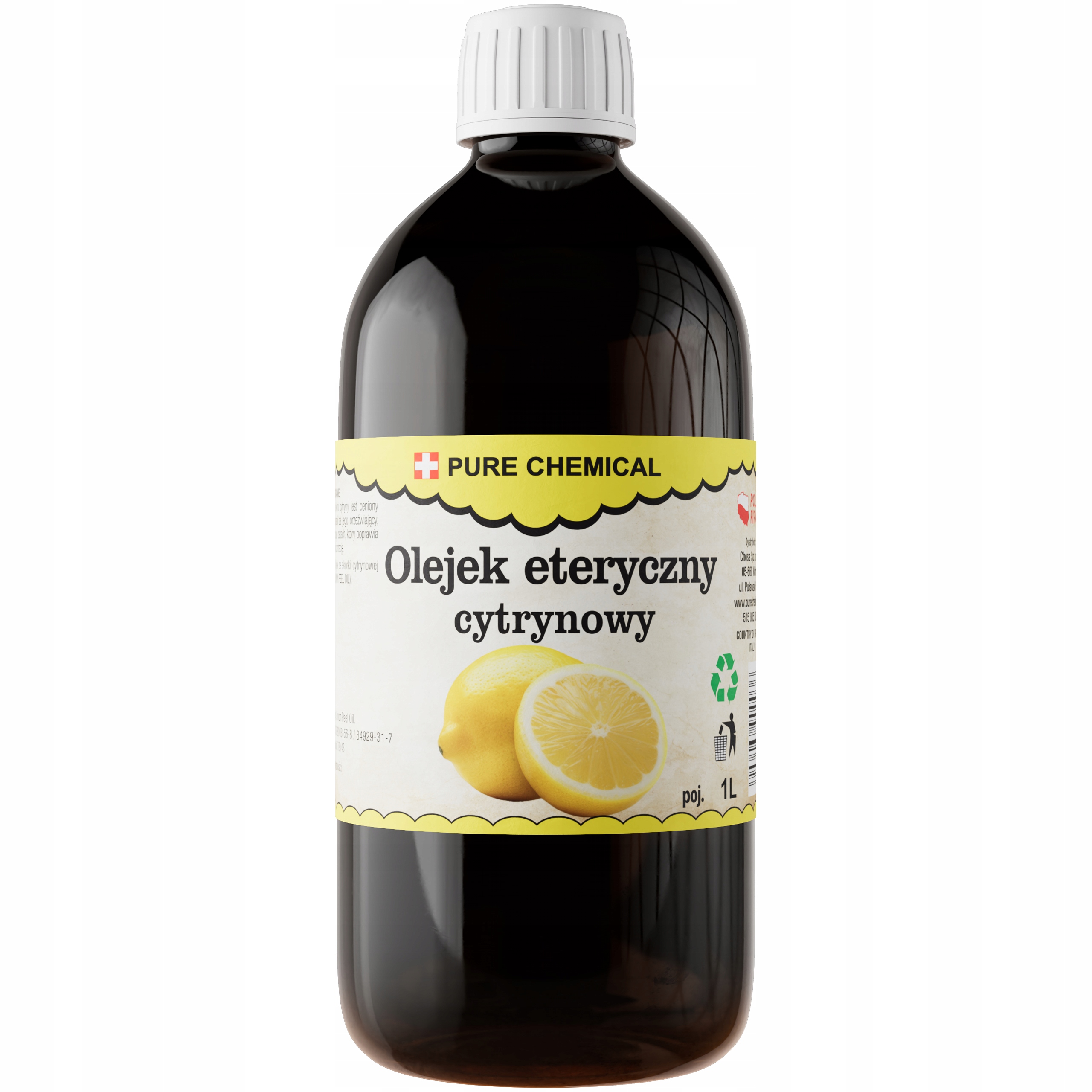 Olejek Eteryczny Cytrynowy Naturalny Energetyzujący Bez Dodatków 1000ml 1L
